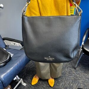 kate spade Black Leather Messenger Bag